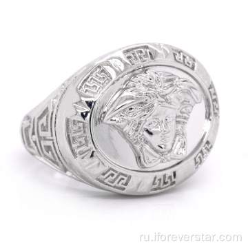 Rapper 925 Sterling silver medusa signet rings for men